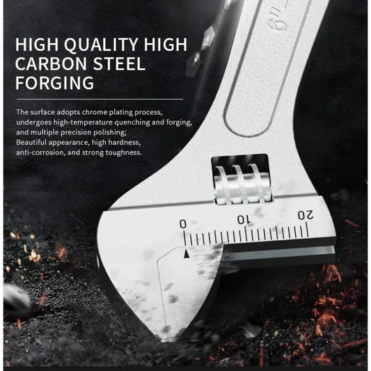 Adjustable Wrench Made of Chrome Vanadium Steel